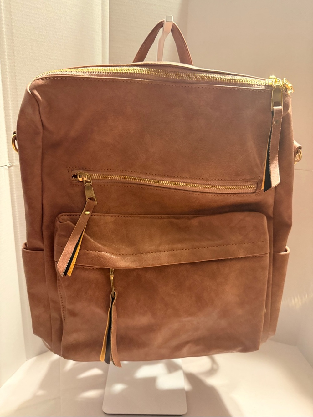 Everyday  Backpack Purse - Dusty Mauve can be worn as a purse